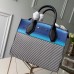 Louis Vuitton City Steamer PM Tote Bag Black Stripes/Blue