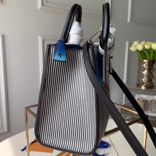 Louis Vuitton City Steamer Mini Tote Bag M53799 Black Stripes/Blue