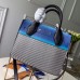 Louis Vuitton City Steamer Mini Tote Bag M53799 Black Stripes/Blue