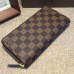 LOUIS VUITTON BRAZZA WALLET Damier Ebene Canvas N60017