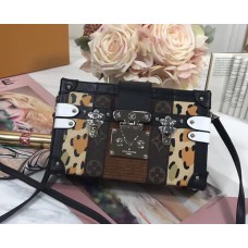 Louis Vuitton Petite Malle Bag with Leopard Print Patchwork M50015