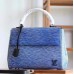 Louis Vuitton Cluny BB/MM Handbag in Epi Leather M41338 Blue