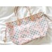 LOUIS VUITTON  DAMIER AZUR  CANVAS HANDBAG  2017 MONOGRAM PINK PRINTING