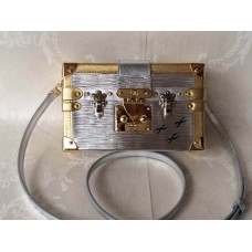 Louis Vuitton Epi Leather Trim Petite Malle Bag silver/gold