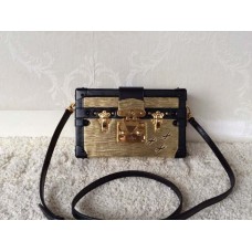 Louis Vuitton Epi Leather Trim Petite Malle Bag golden