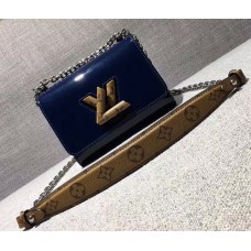 Louis Vuitton Monogram Vernis Twist PM Bag Blue 2017