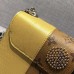 Louis Vuitton Studded Leather Monogram Reverse Coated Canvas Twsit MM Bag M54600 2017