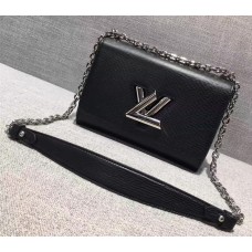 Louis Vuitton Epi Smooth Leather Twist Shoulder Bag MM Black 2017
