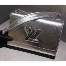 Louis Vuitton Epi Smooth Leather Twist Shoulder Bag MM Sliver 2017