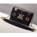 Louis Vuitton Flower Embellished Epi Twist MM Bag Black