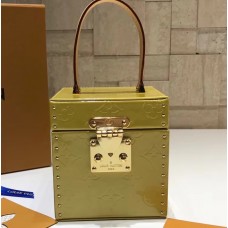 Louis Vuitton Vintage Monogram Vernis Bleecker Box Top Handle Bag Yellow 2019