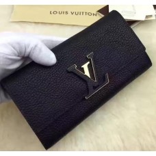 LOUIS VUITTON CAPUCINE WALLET M62132 BLACK 2017