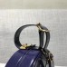 Louis Vuitton Croco Pattern Petite Boite Chapeau Bag Navy Blue 2018