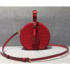 Louis Vuitton Croco Pattern Petite Boite Chapeau Bag Red 2018