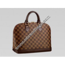 LOUIS VUITTON DAMIER EBENE CANVAS ALMA BAG