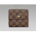 Louis Vuitton Damier Ebene Canvas Snapped Billfold &amp; Coin Purse