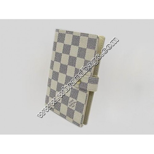 Authentic Louis Vuitton Damier Azur Small Ring Agenda Cover R20706