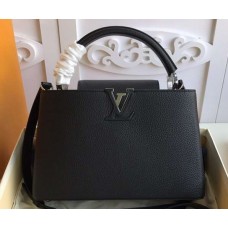 Louis Vuitton Capucines PM Bag M42242 Black/Silver