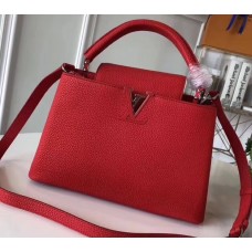 Louis Vuitton Capucines PM Bag M42237 Red/Silver