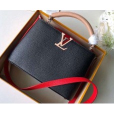 Louis Vuitton Capucines BB Bag Colorblock Black/Apricot/Red