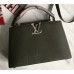 Louis Vuitton Capucines PM Bag Python Handle N93799 Army Green