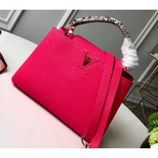 Louis Vuitton Capucines BB Bag Python Handle N90088 Framboise