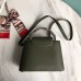 Louis Vuitton Capucines BB Bag Python Handle Army Green