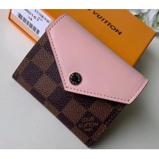 Louis Vuitton Damier Ebene Canvas Zoé Wallet N60167 Rose Ballerine 2019