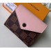 Louis Vuitton Damier Ebene Canvas Zoé Wallet N60167 Rose Ballerine 2019