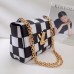 Louis Vuitton Twist MM Bag in Damier Leather Black/White M50280 2018