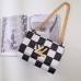Louis Vuitton Twist MM Bag in Damier Leather Black/White M50280 2018
