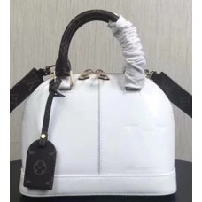 Louis Vuitton Alma BB Patent Leather Bag M51904 White 2017