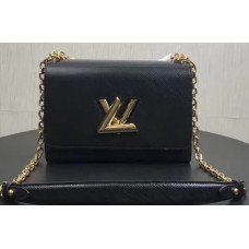Louis Vuitton Twist MM Epi Leather Shoulder Bag M50282 Black/Gold 2017