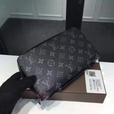 Louis Vuitton iconic black and grey Monogram Eclipse canvas clutch