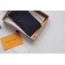 Louis Vuitton Coin Card Holder Black Taiga leather M62914