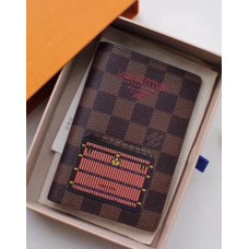 Louis Vuitton Damier Ebene Canvas Passport Cover M62089 Red