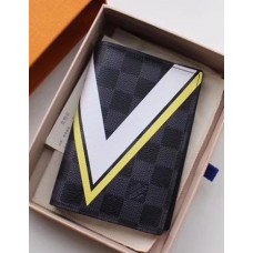 Louis Vuitton V Damier Graphite Canvas Passport Cover M62089 Yellow