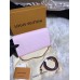 Louis Vuitton Monogram Vernis Leather Envelope Clutch on Chain M90990 Light Pink
