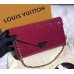 Louis Vuitton Monogram Vernis Leather Envelope Clutch on Chain M90990 Dark Red