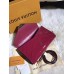 Louis Vuitton Monogram Vernis Leather Envelope Clutch on Chain M90990 Dark Red