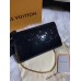 Louis Vuitton Monogram Vernis Leather Envelope Clutch on Chain M90990 Black