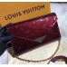 Louis Vuitton Monogram Vernis Leather Envelope Clutch on Chain M90990 Burgundy