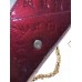 Louis Vuitton Monogram Vernis Leather Envelope Clutch on Chain M90990 Burgundy