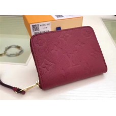 Louis Vuitton Zippy Coin Purse in Monogram Empreinte Leather M60740 Burgundy