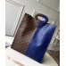 Louis Vuitton Split Monogram Canvas Tote Blue