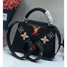 Louis Vuitton Capucines BB Flower Smile Top Handle Bag M94519 Black 2018