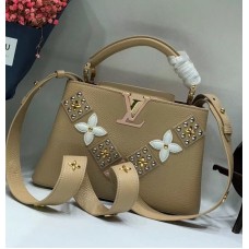 Louis Vuitton Capucines BB Flower Smile Top Handle Bag M94519 Beige 2018