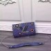 LOUIS VUITTON Epi Denim Azteque Blue Leather TWIST Chain Wallet Shoulder Bag M61490