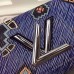 LOUIS VUITTON Epi Denim Azteque Blue Leather TWIST Chain Wallet Shoulder Bag M61490