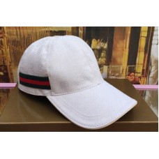 Gucci 200035 Original GG canvas baseball hat with Green/Red Web In White/Silver Original GG